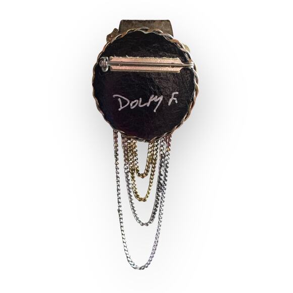 Handmade Steampunk Watch Parts Brooch - Picture 4 of 4